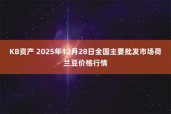KB资产 2025年12月28日全国主要批发市场荷兰豆价格行情